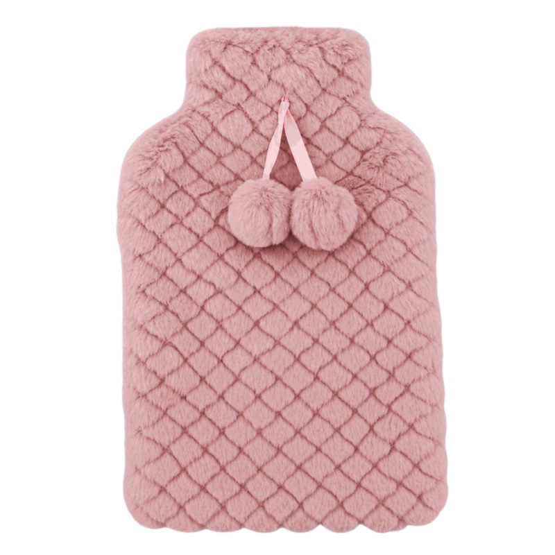 Hot Water Bottle Cover - Plush - Pink
