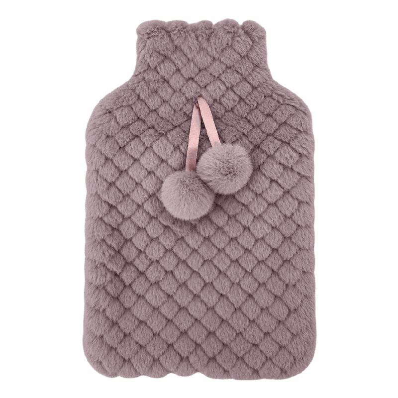 Hot Water Bottle Cover - Plush - Mauve