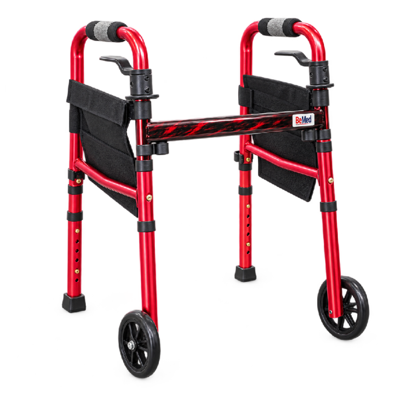 Walker with Trigger Handle and Glides - Red