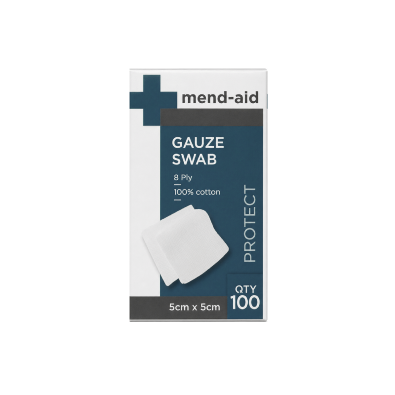 Gauze Swab - 5cm x 5cm - 100 Pieces - Mend-Aid
