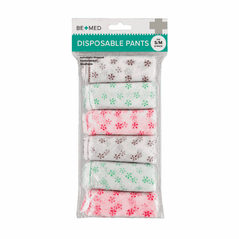 Disposable Lady Pants/Briefs - Sml/Med - 6 Pieces - Bemed