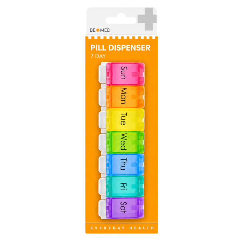 Pill Dispenser - 7 Day - Colour - Bemed