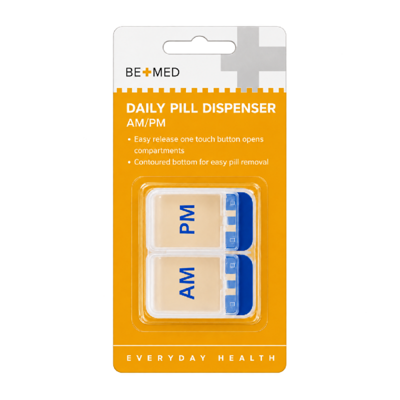 Pill Dispenser - Daily - AM/PM - Easy Release - Bemed
