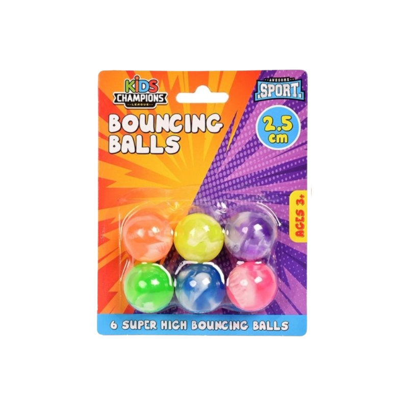 Super Bouncing Balls - 2.5cm - 6pces