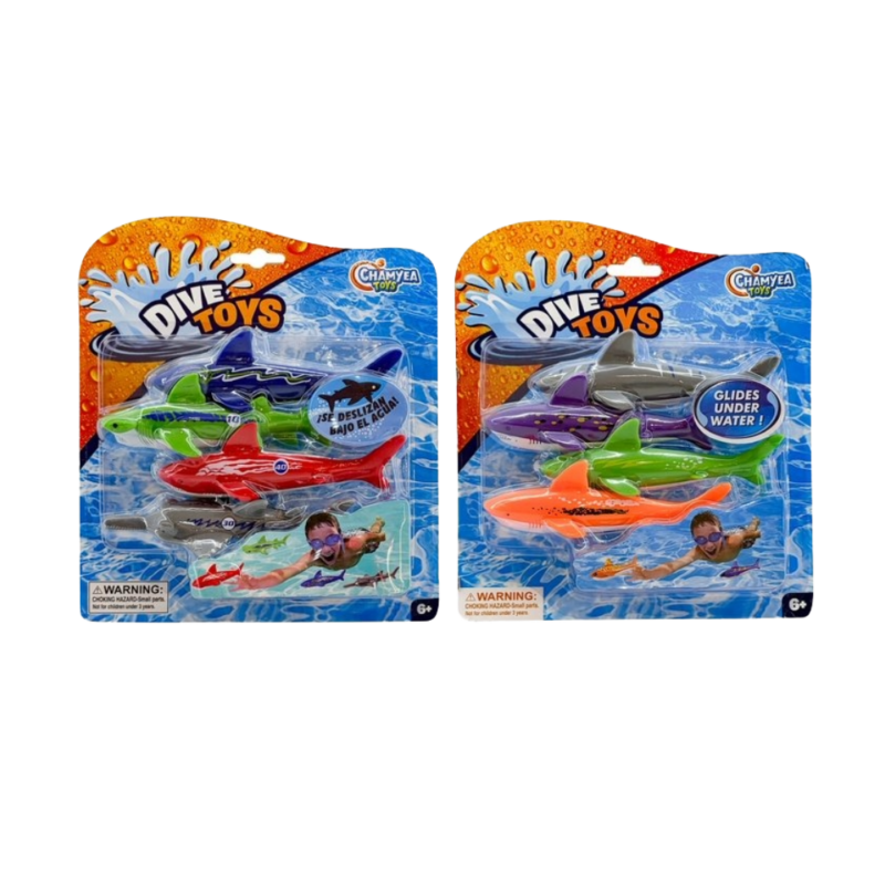 Pool Toys - Water Dive Shark - 4 Pieces