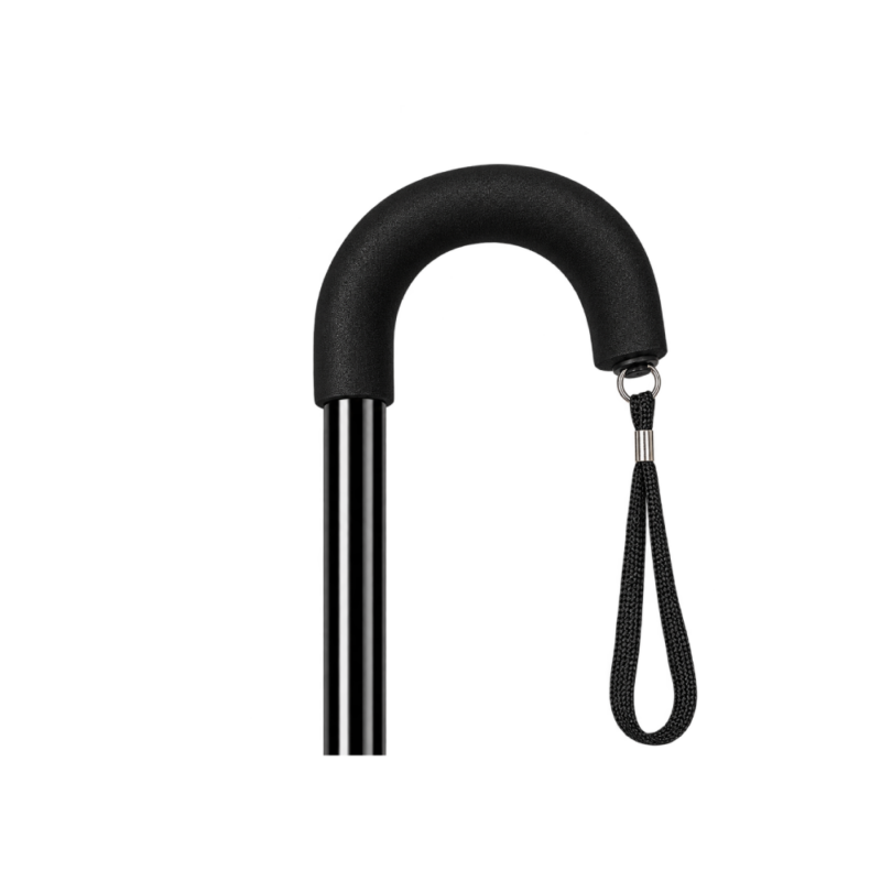 Walking Stick - Crook Handle - Black