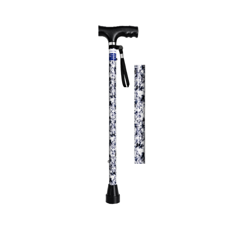 Walking Stick - Adjustable - Black & White