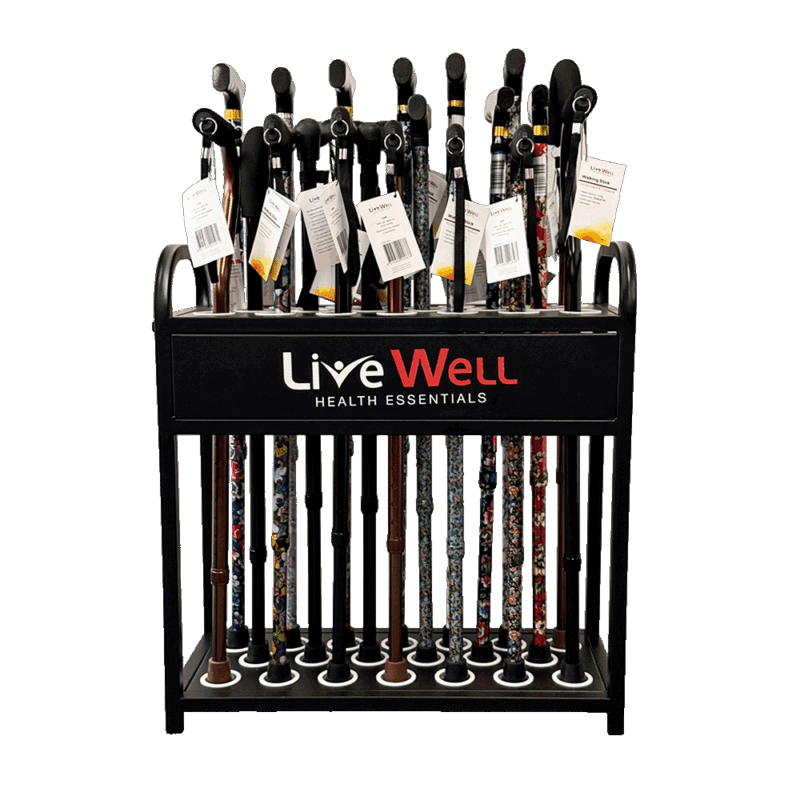 Walking Stick Stand - Steel - 20 Holes (60cm x 64cm x 25cm)