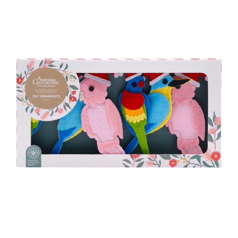 AG -Christmas Felt Bird Ornaments (Set of 6) - [4]