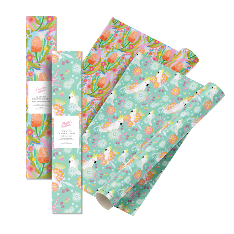 Scented Draw Liners - Bird, Floral - Christie Williams - [6]