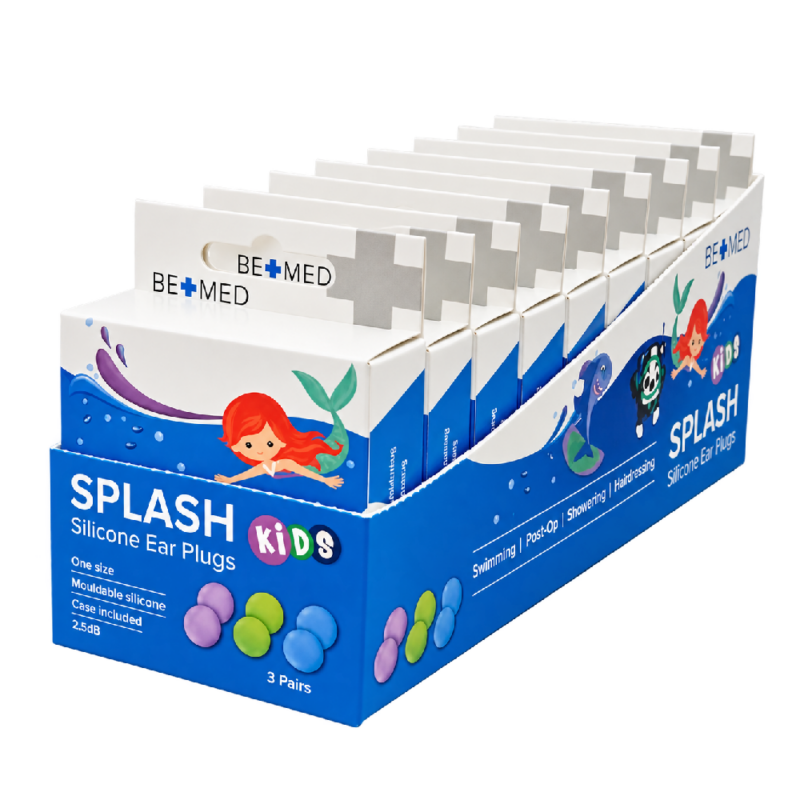 SPLASH! - Ear Plugs - Silicone - Kids - Case x3 Prs - Display x9