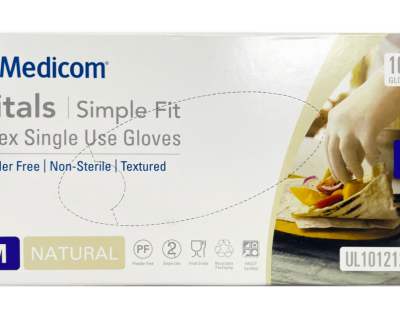 Latex Powder Free Glove - Medium - 100 Pieces