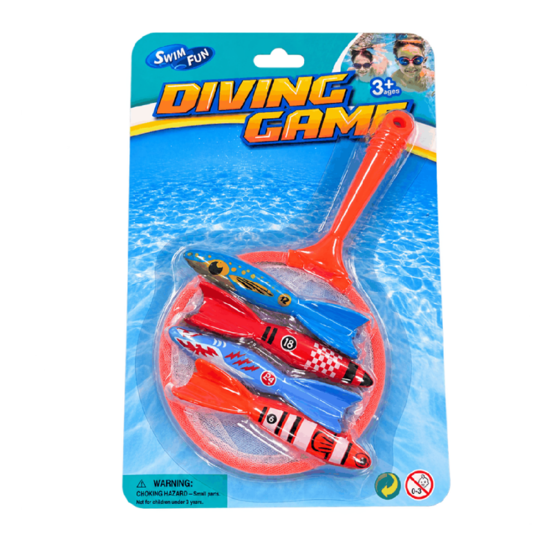 Dive Toy - Torpedo's with Net - 5 Pieces - 13cm