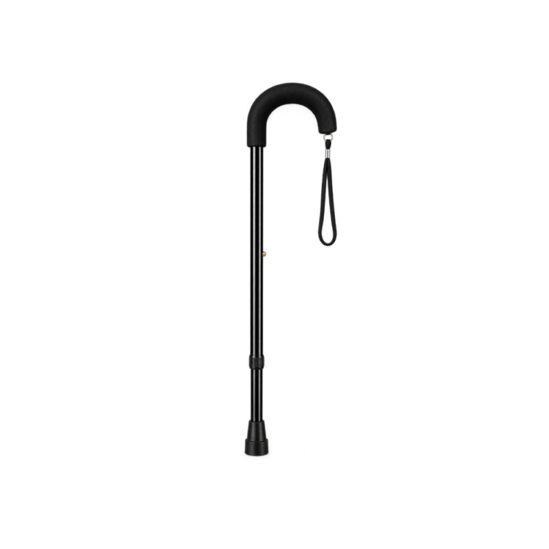 Walking Stick - Crook Handle - Black